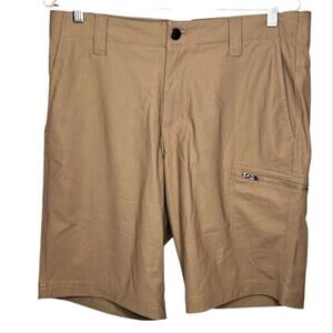 ZeroXposur Travel Shorts Zippered Thigh Pocket Elastic Waistband with Belt Loops